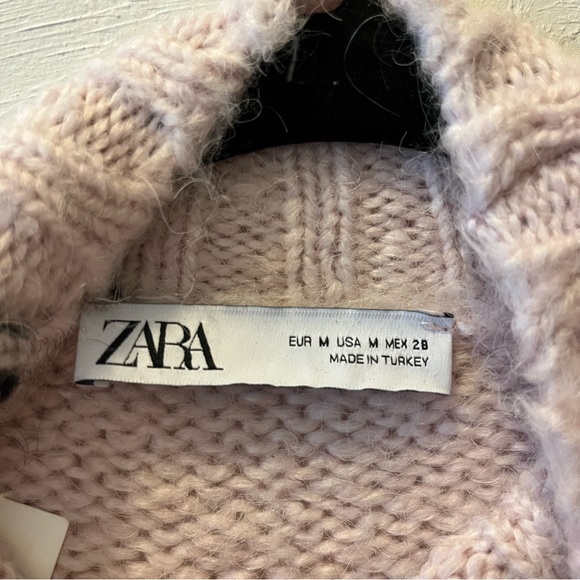 NWT Zara Colorblock Turtleneck Knit Sweater size M - Picture 11 of 11